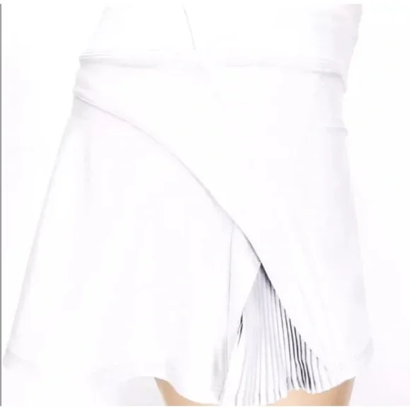 LULULEMON PLAY OFF the PLEATS SKIRT MID RISE WHITE + Lavender sz.8 - Picture 4 of 12